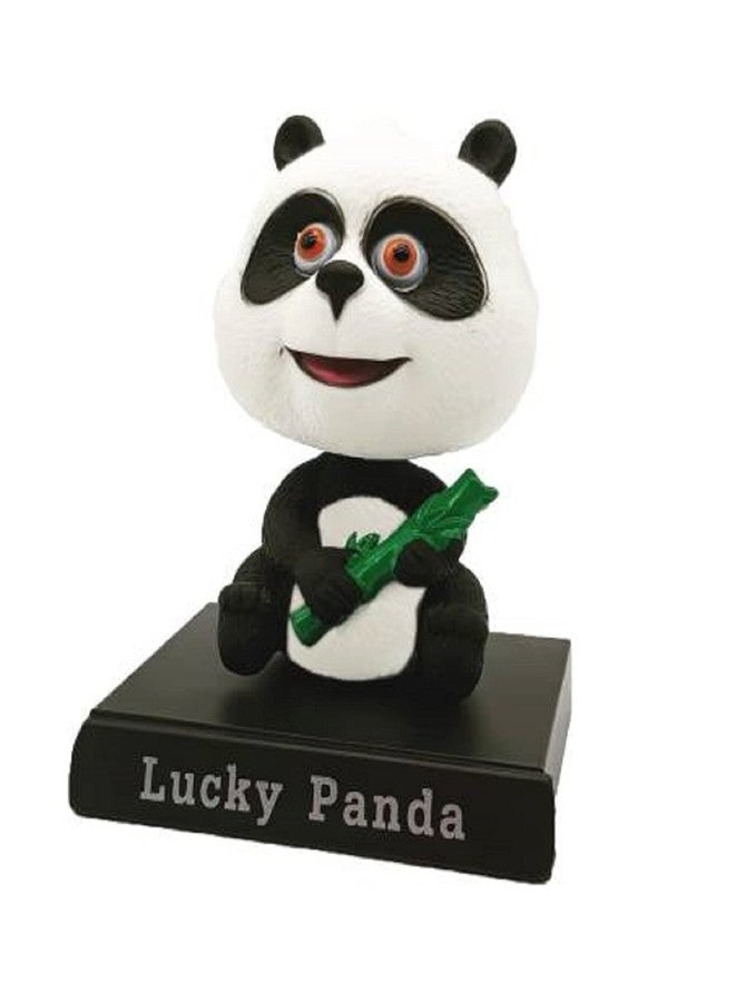 AUGEN Super Hreo Panda Action Figure Limited Edition Bobblehead with Mobile Holder for Car Dashboard, Office Desk & Study Table (Pack of 1)(Plastic) - Image 1